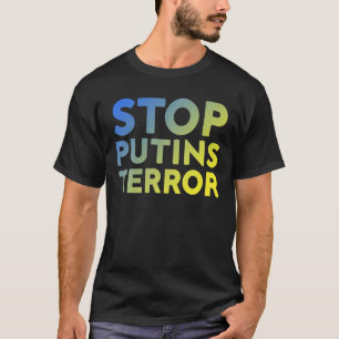 Camiseta Parem De Putinar O Terror, Eu Fico Com A Ucrânia,
