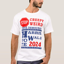Camiseta Parem De Votar Estranho Harris Walz 2024 LT Unisex