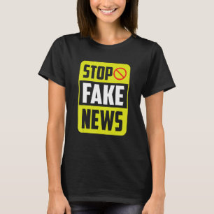 Camiseta Parem Notícias Falsas Jornalismo Liberdade De Impr
