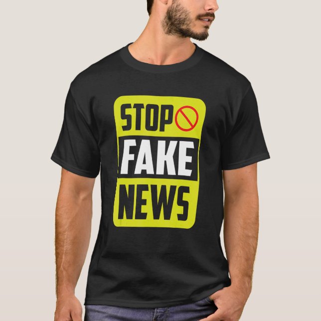 Camiseta Parem Notícias Falsas Jornalismo Liberdade De Impr (Frente)