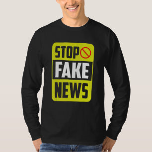 Camiseta Parem Notícias Falsas Jornalismo Liberdade De Impr