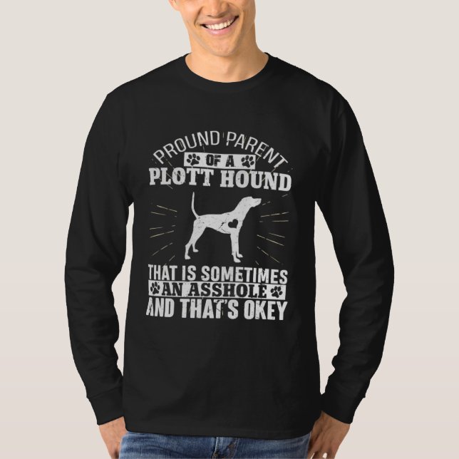 Camiseta Parent of Plott Hound Dog   for Men Women (Frente)