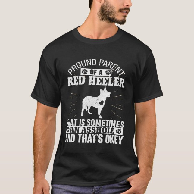 Camiseta Parent of Red Heeler Dog   for Men Women Dog (Frente)