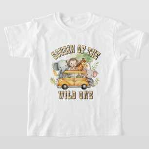 Camiseta Parente dos meninos do Selvagem safari animais