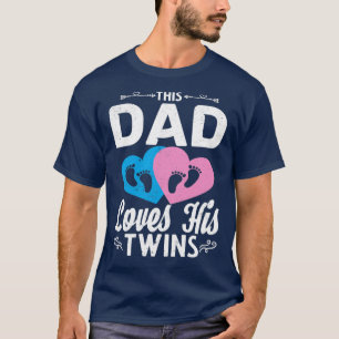 Camiseta Parentes Gêmeos da Família Bebê do Pai dia de os p