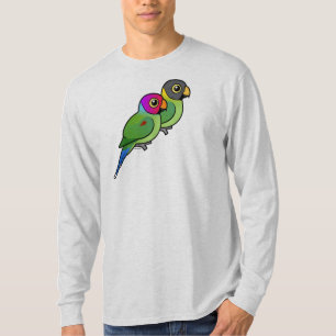 Camiseta pares Ameixa-dirigidos do Parakeet