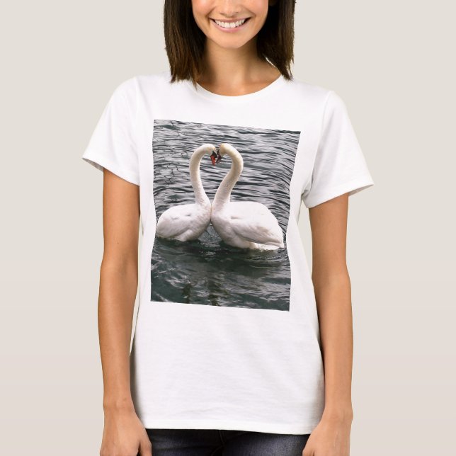 Camiseta Pares bonitos da cisne (Frente)