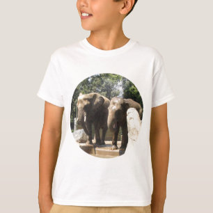Camiseta Pares da camisola do miúdo dos elefantes