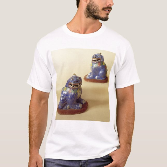 Camiseta Pares de cães chineses do cloisonne, século XVIII (Frente)