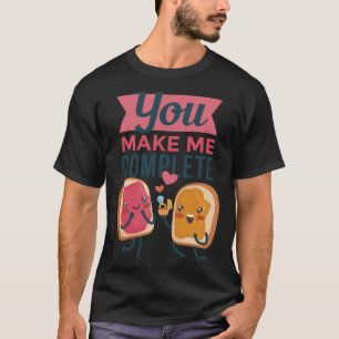 Camiseta Pares de manteiga de amendoim e de gelatina PB&J,