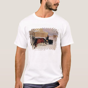 Camiseta Pares de Pólo com um cavalo do traço em Bolshoi