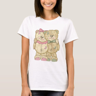 Camiseta Pares do urso de ursinho - cores originais