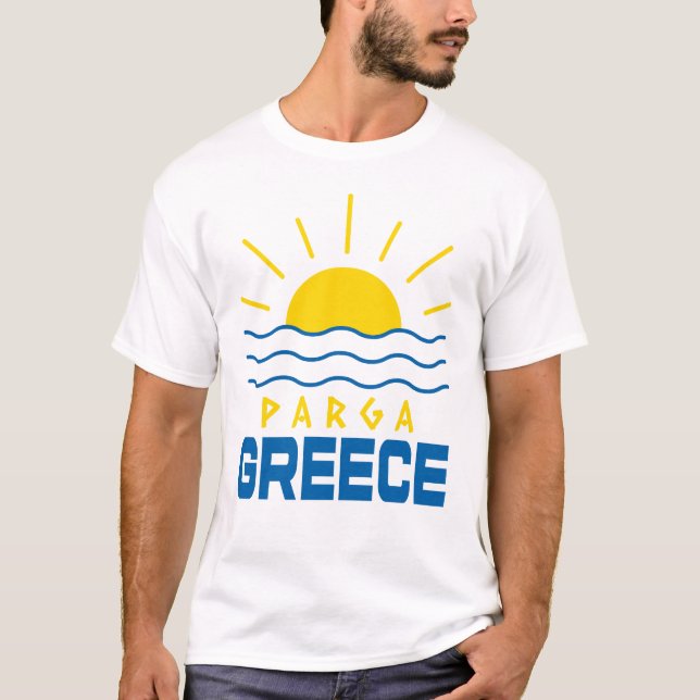 Camiseta Parga Grécia Sol e Branca de Mares (Frente)