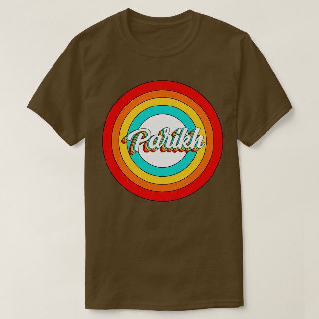 Camiseta Parikh Name Shirt Vintage Circle (Frente do Design)