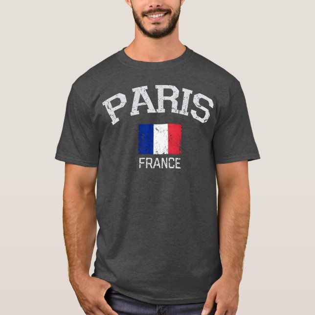 Camiseta Paris Antigo França engraçado (Frente)
