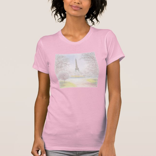 Camiseta Paris bonito nos Pastels (Frente)