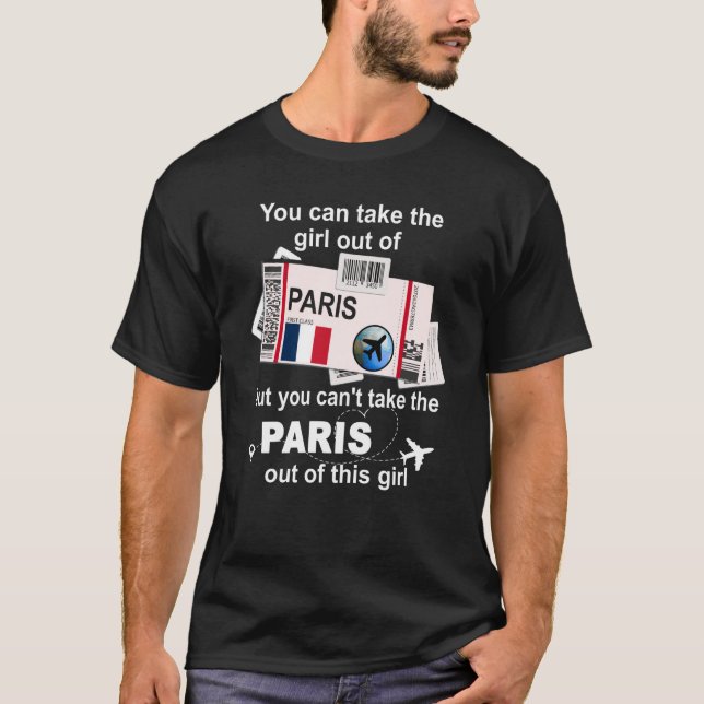 Camiseta Paris Bordo Pass Paris Girl Paris (Frente)