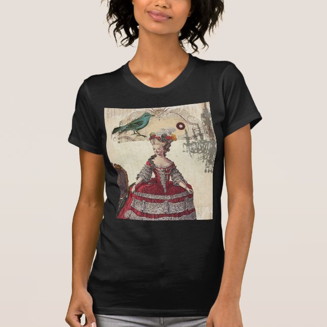 Camiseta Paris Chandelier, rainha francesa Marie Antoinette (Frente)