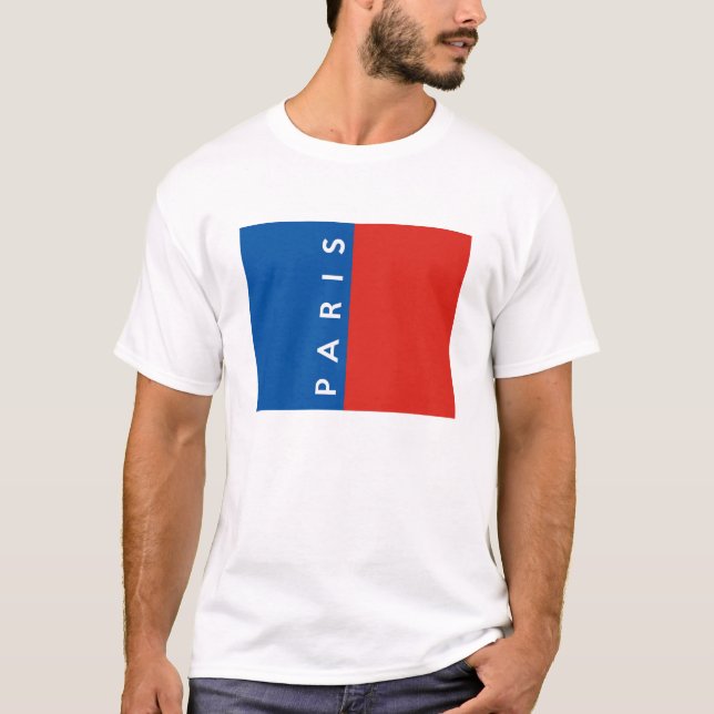 Camiseta paris cidade bandeira frança país nome do texto (Frente)