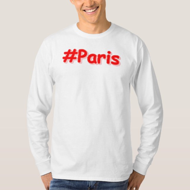 Camiseta "#Paris" Design. Comprar Agora (Frente)