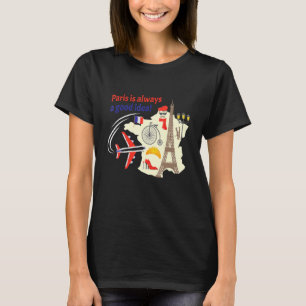 Camiseta Paris é sempre uma boa ideia - Torre Eiffel - Croi