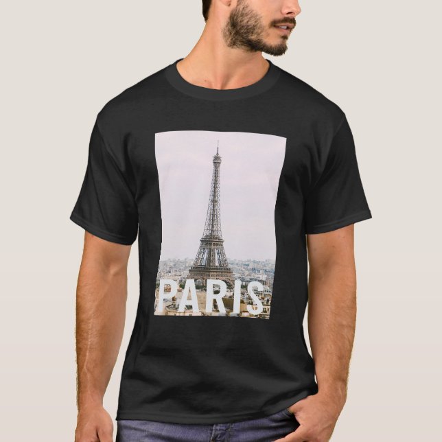 Camiseta Paris  Eiffel Tower  Aesthetic Design  Classic (Frente)