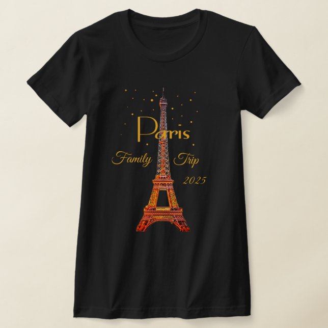 Camiseta Paris Eiffel Tower Gold T-Shirt (Postura )