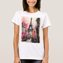 Paris, Eiffel Tower Vinatge style Classic T-Shirt