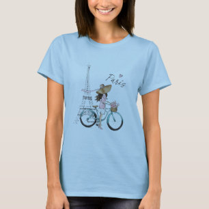 Camiseta Paris em Flor Pedalando pelo Charme de Paris em 