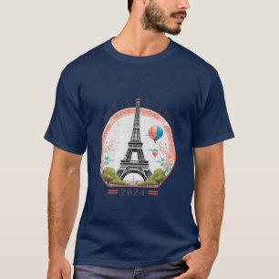 Camiseta Paris França 2024 T-Shirts masculinas, Paris Franç