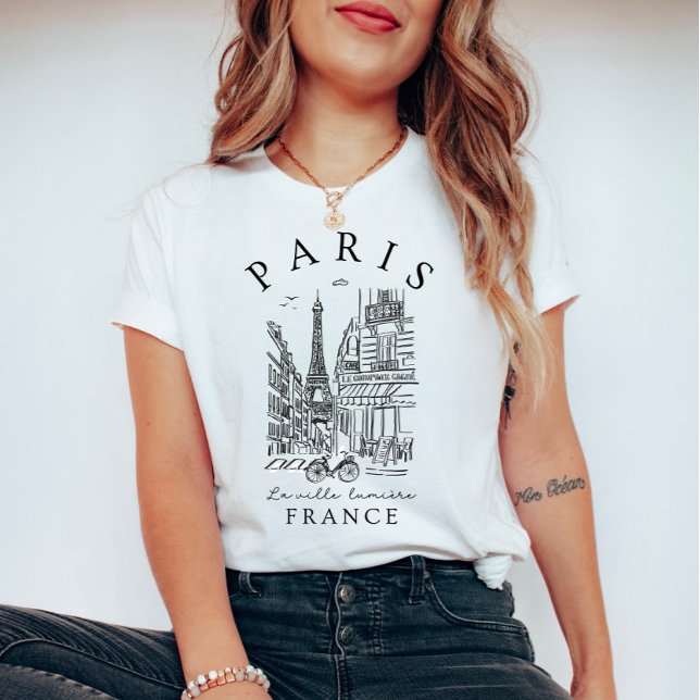Camiseta Paris França –  A cidade Luz (Criador carregado)