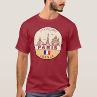 Paris França City Skyline Emblem