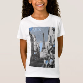 Camiseta Paris, França, com uma dica de Blue