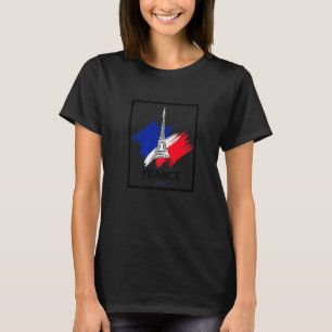 Camiseta Paris França e Eiffel Tower Illustration Desenhar