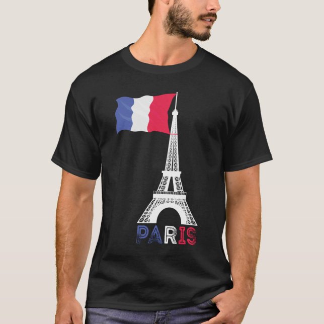 Camiseta Paris França Theme Love Eiffel Tower (Frente)