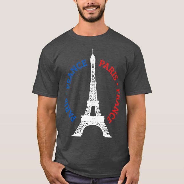 Camiseta Paris França Torre Eiffel Bandeira Francesa Souven (Frente)