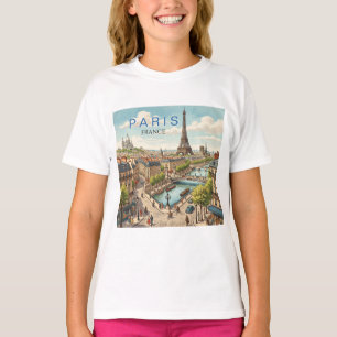 Camiseta Paris França Viagem Arte Vintage