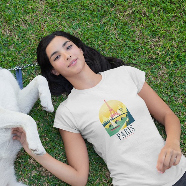 Camiseta Paris França Viagens vintage Romântica (Paris France Vintage Travel Romantic T-Shirt)