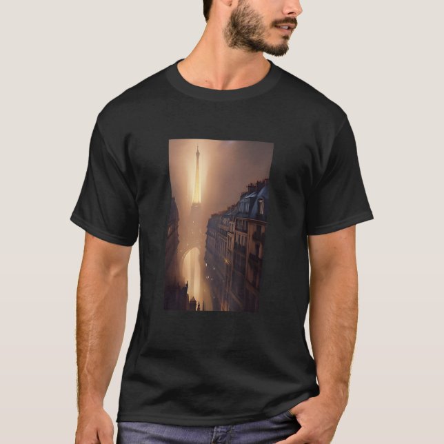 Camiseta Paris Gothic City Dark Academia Gótico Fantasy (Frente)