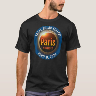 Camiseta Paris Illinois IL Total Eclipse Solar 2024 3 Pre