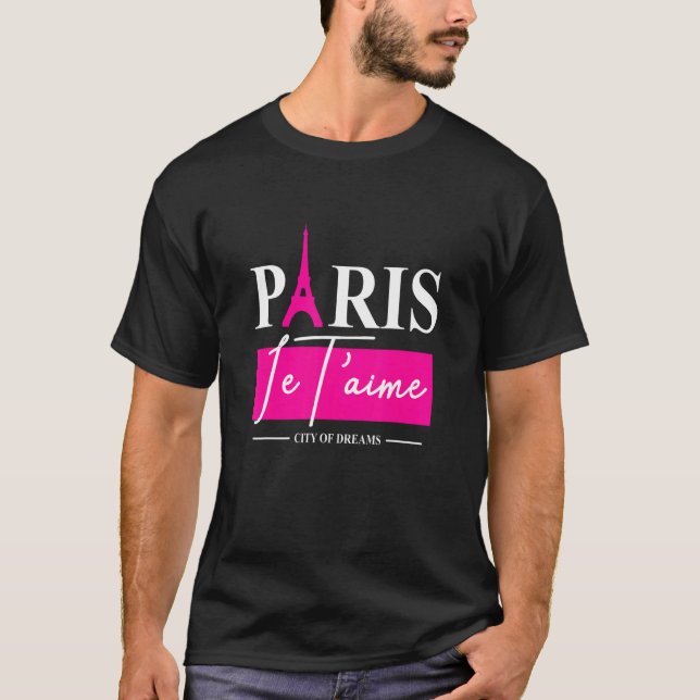 Camiseta Paris Je T'aime Paris Viajando Torre Eiffel Paris (Frente)
