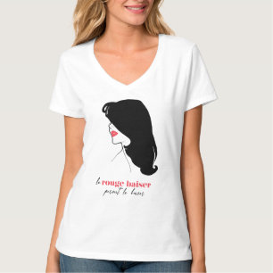 Camiseta Paris - Le Rouge Baiser (The Red Kiss)
