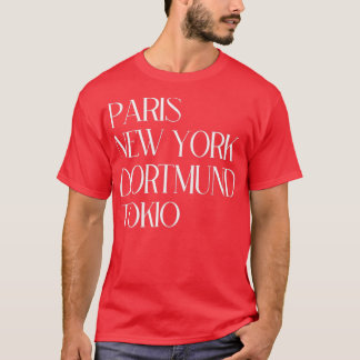 Camiseta Paris New York Dortmund Tokio