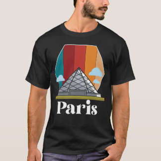 Camiseta Paris Retro Louvre Museum France Art