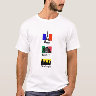 Camiseta Paris, Roma, Pittsburgh