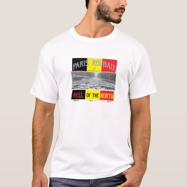 Camiseta Paris Roubaix, INFERNO do t-shirt NORTE (Frente)