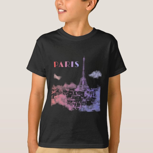Camiseta Paris Skyline City Viagem Eifel Tower França (Frente)