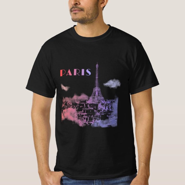 Camiseta Paris Skyline City Viagem Eifel Tower França (Frente)