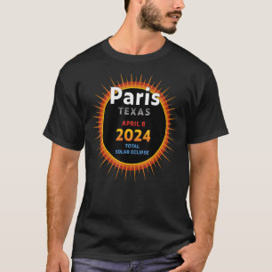 Camiseta Paris Texas TX Total Solar Eclipse 2024 2