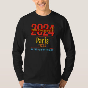 Camiseta Paris Texas TX Total Solar Eclipse 2024 4